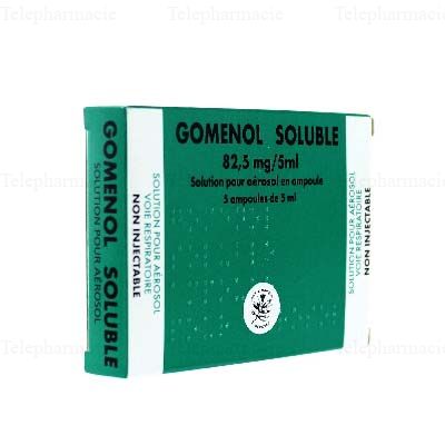 Gomenol Soluble 82,5 mg/5 ml Boîte de 5 ampoules