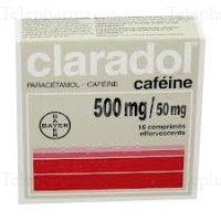 Claradol caféine 500 mg/50 mg Boîte de 16 comprimés