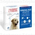 Fiprokil duo 268mg/80mg chien 20 a 40 kg 4 pipet