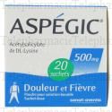 Aspégic 500 mg Boîte de 20 sachets-doses