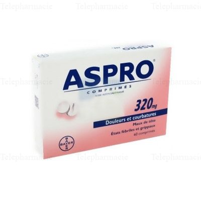 Aspro 320 mg Boîte de 60 comprimés