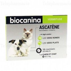 Ascatène Vermifuge polyvalent chiens et chats de plus de 2 kg - 10 comprimés
