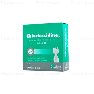 Chlorexidine aqueuse stérile gilbert 0,2 % Boîte de 10 récipients unidoses