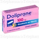 Doliprane 100 mg Boîte de 10 suppositoires