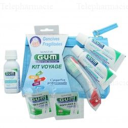 GUM Kit voyage gencives fragilisées trousse 8 produits