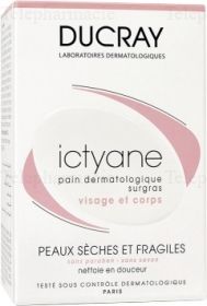 Ictyane pain dermatologique surgras visage et corps peaux sèches 100g