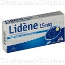 LIDENE 15 mg, comprimé pelliculé sécable