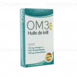 Om3 huile krill 500 mg 30 capsules
