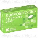 SUPPOSITOIRE A LA GLYCERINE GIFRER ADULTES, suppositoire