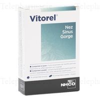 NHCO Inspiria - Vitorel Nez Sinus Gorge 15 comprimés à sucer + 15 comprimés à avaler