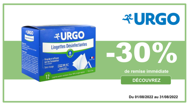 30% BRI Urgo lingettes